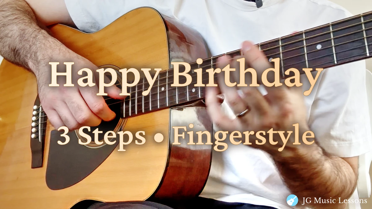 Happy Birthday on Guitar banner