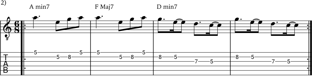 Pentatonic scale musical application example 2