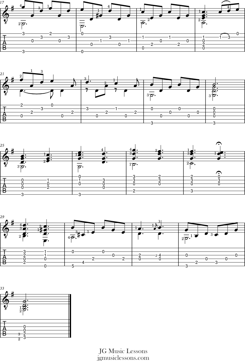 I Surrender All guitar arrangement 2