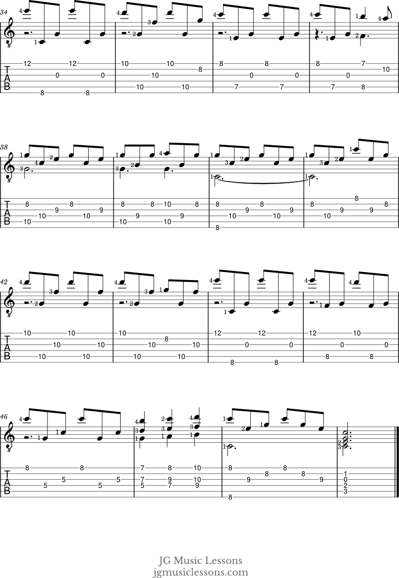 O Holy Night - guitar arrangement page 3