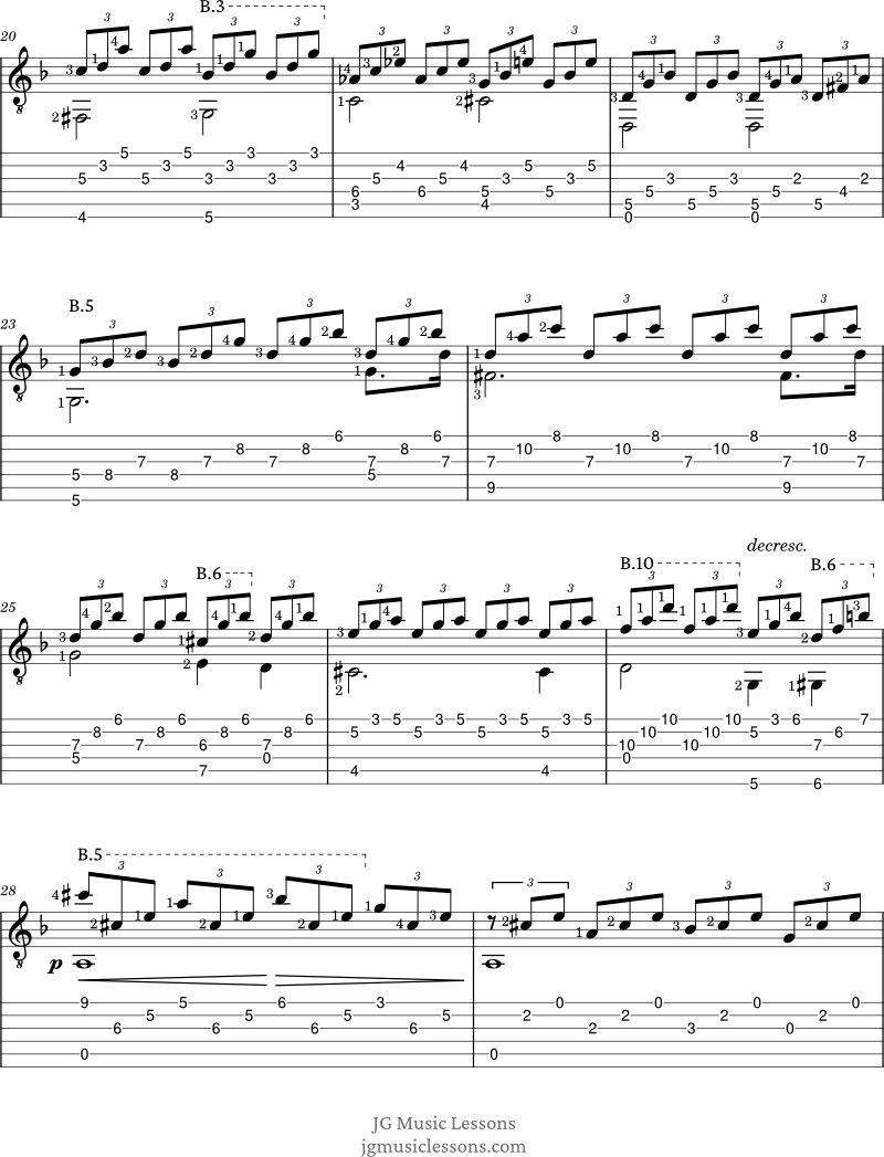 Moonlight Sonata tabs page 3