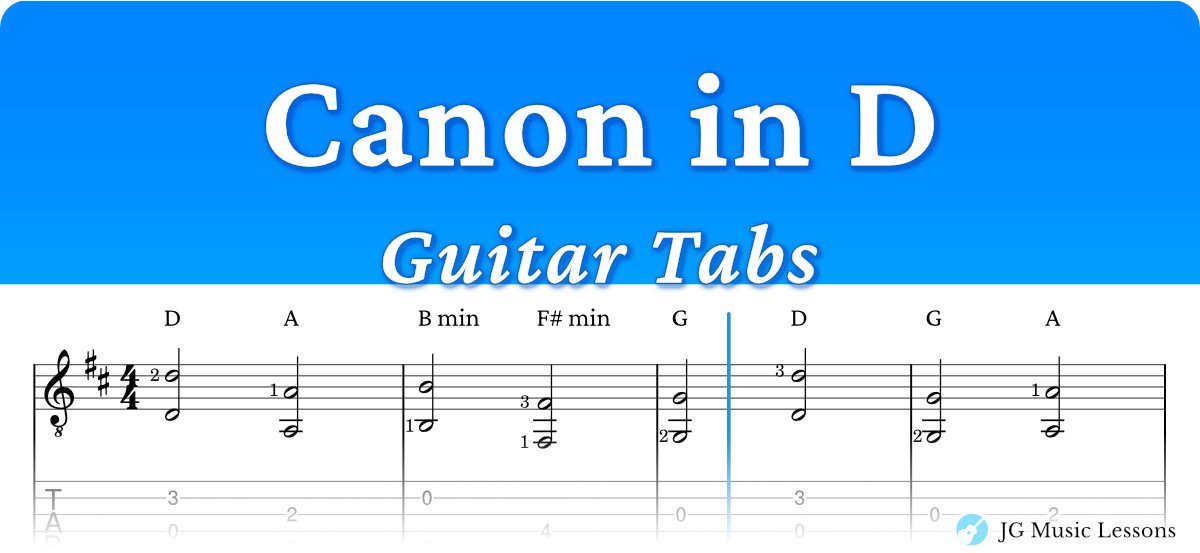Canon in D guitar lesson banner