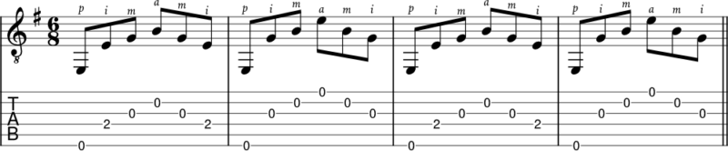 FIngerpicking exercise 1 - arpeggio