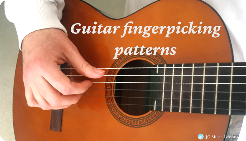 Guitar fingerpicking patterns banner