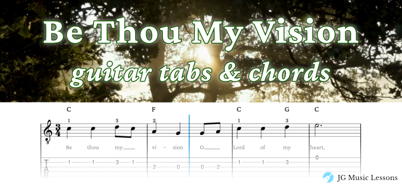 Be Thou My Vision guitar tabs and chords banner