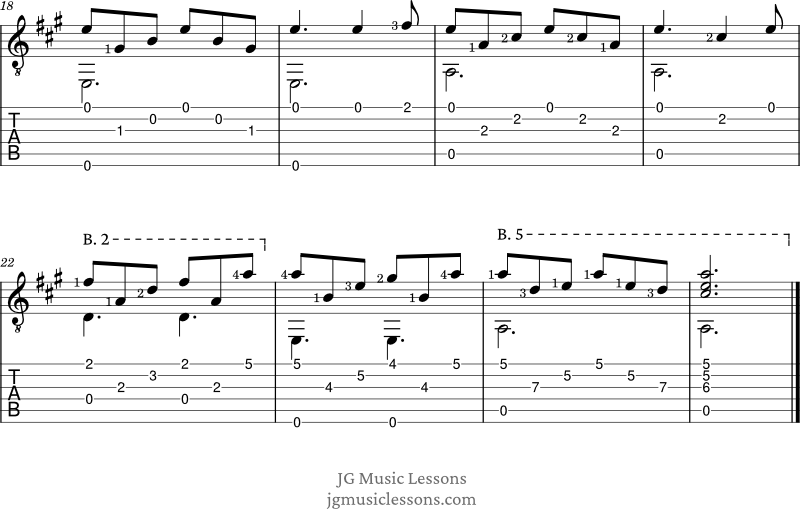 It is Well - When Peace Like a River guitar tabs arrangement page 2