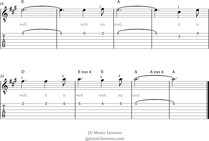 It is Well : When Peace Like a River - melody and chords-2