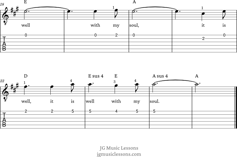 It is Well /  When Peace Like a River - melody and chords page 2