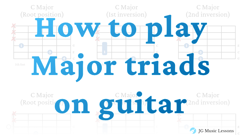 How to play Major Triads on guitar banner