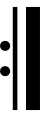 Music symbol symbol to indicate the end of a repeated section