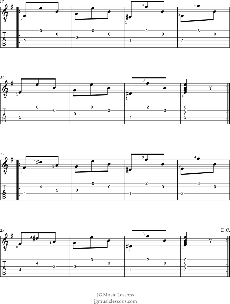 Waltz - Opus 241 No. 4 - Carulli guitar tabs 2