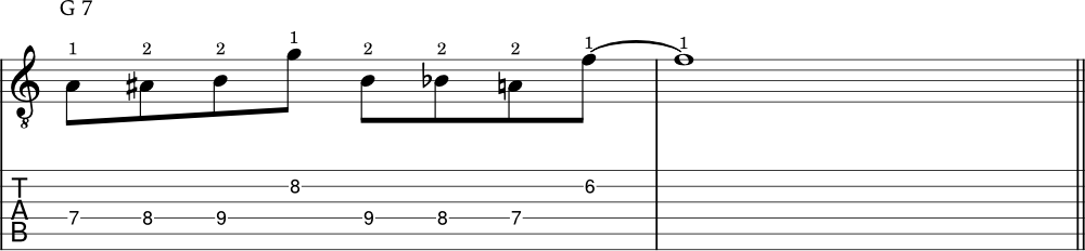 Blues lick using 6ths