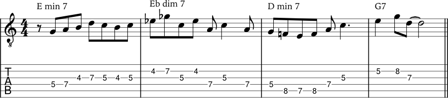 Diminshed scale example 2