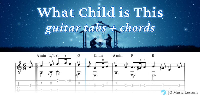 What Child is This guitar tabs and chords banner