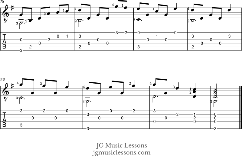 The First Noel guitar arrangement 2