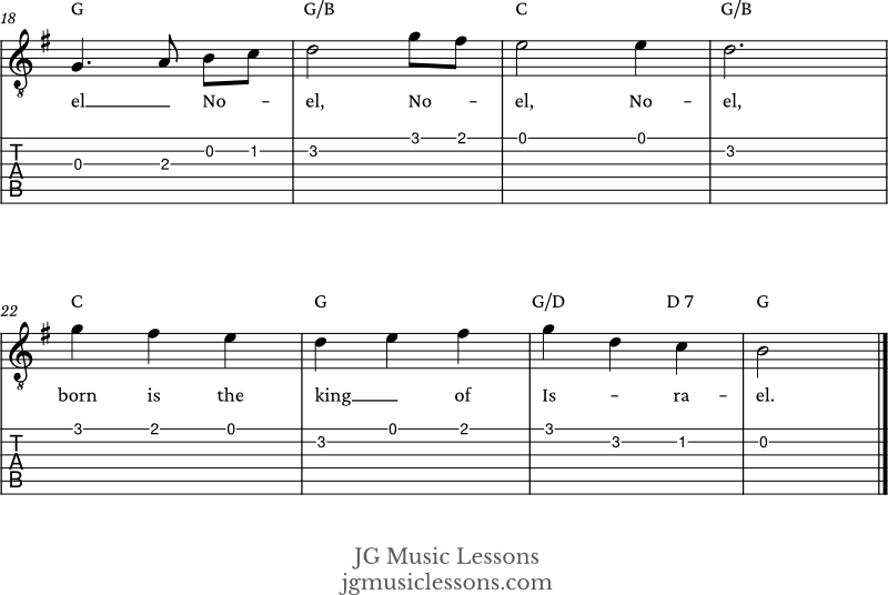 The First Noel guitar tabs and chords 2