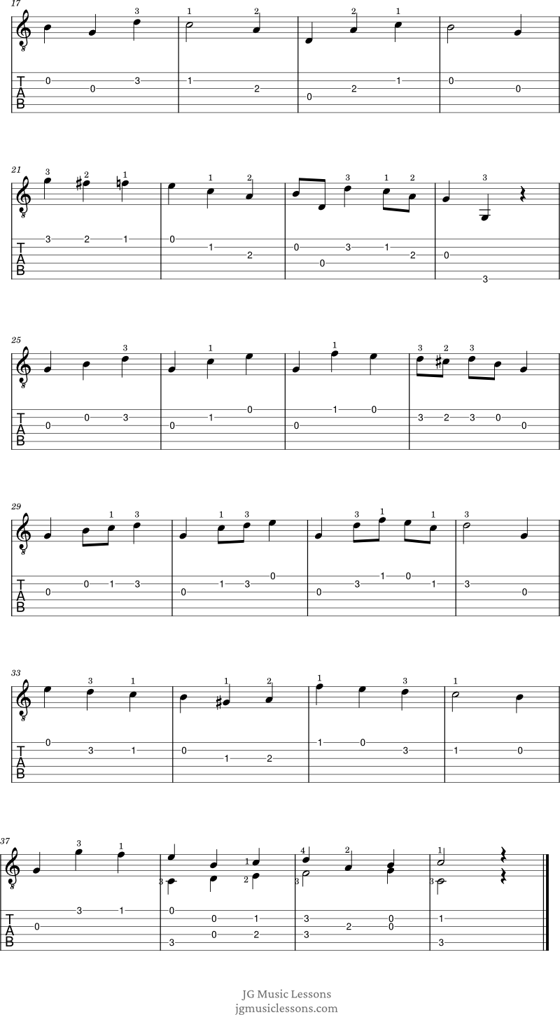 Opus 60 No. 2 - Sor guitar tabs page 2