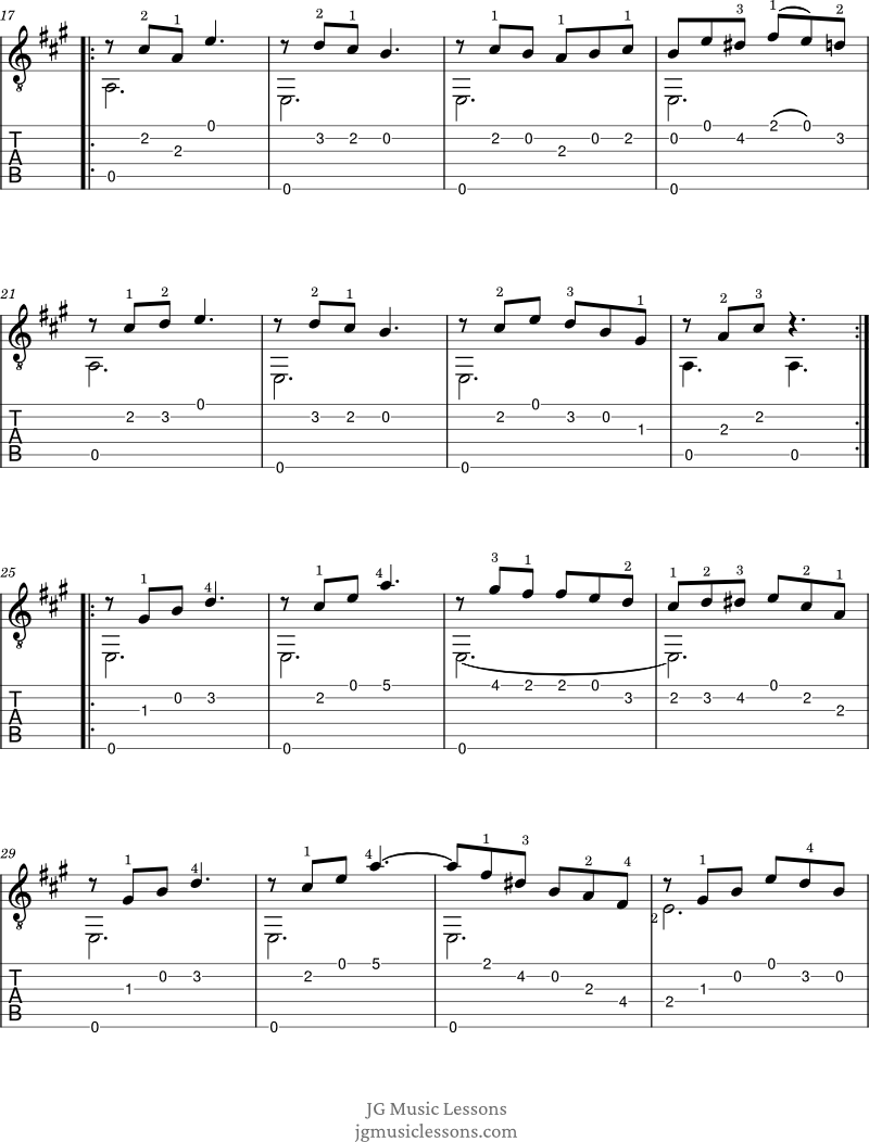 Opus 60 No. 5 - Sor guitar tabs page 2