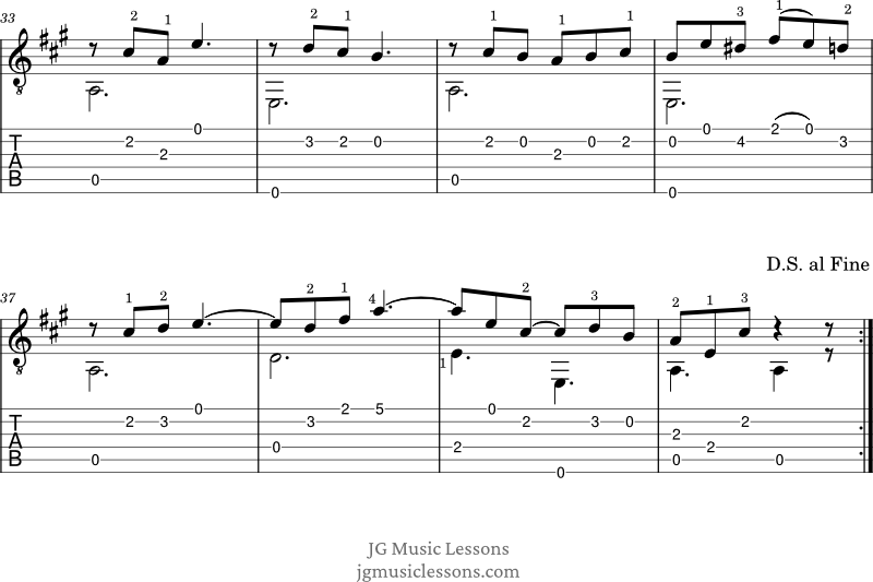 Opus 60 No. 5 - Sor guitar tabs page 3