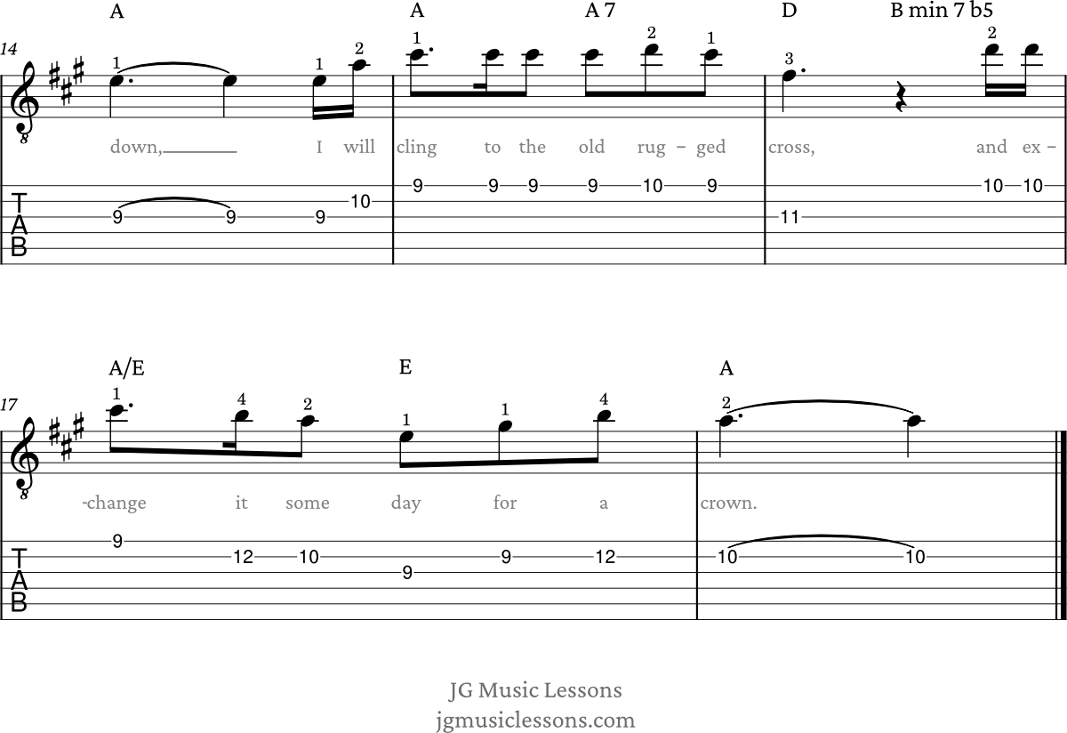 Old Rugged Cross - melody pg 2