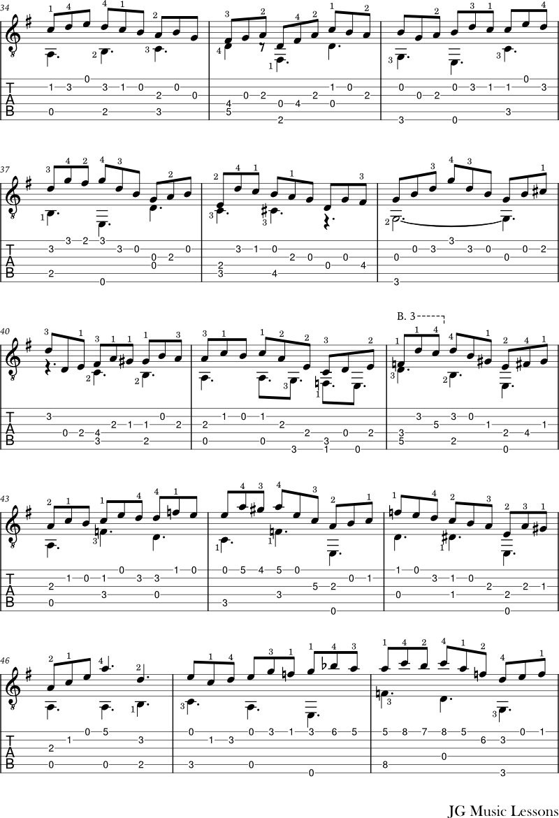 Jesu Joy of Man's Desiring guitar tabs page 3