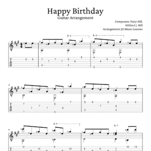 Happy Birthday - Arrangement preview