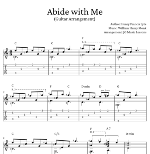 Abide with Me - guitar arrangement preview