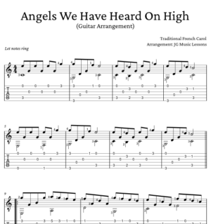 Angels We Have Heard guitar arrangement preview