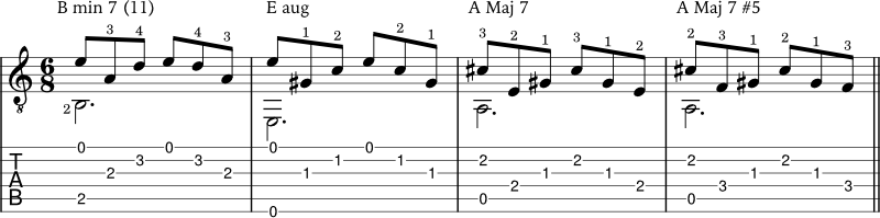 Augmented chord progresion example 4