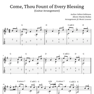 Come Thou Fount - guitar arrangement preview