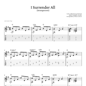 I Surrender all arrangement preview