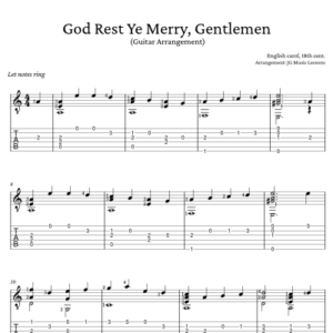 God Rest Ye Merry Gentlemen guitar arrangement preview