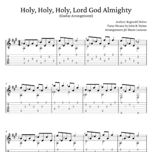 Holy Holy Holy Lord God Almighty - guitar arrangement preview