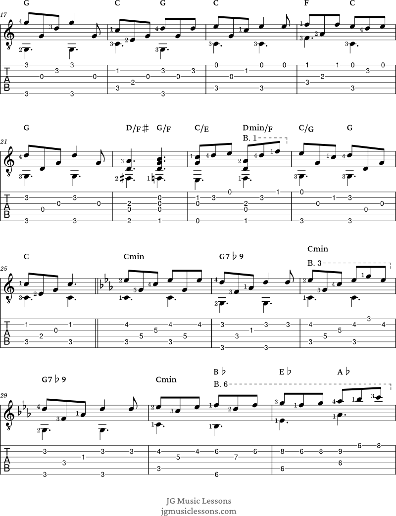 Plaisir d'amour - guitar arrangement 2