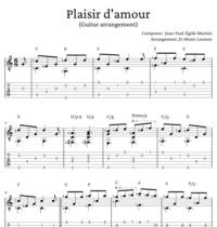 Plaisir d'amour aka "Can't Help Falling in Love" - PDFs