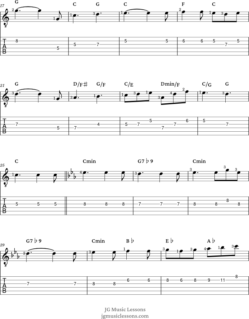 Plaisir d'amour - melody and chords 2