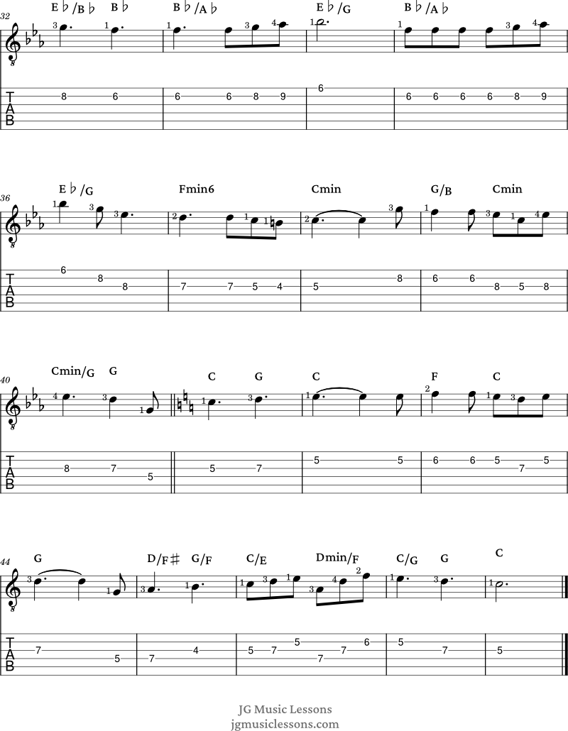 Plaisir d'amour - melody and chords page 3