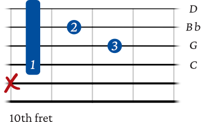 C 7 (9) 4th string variation