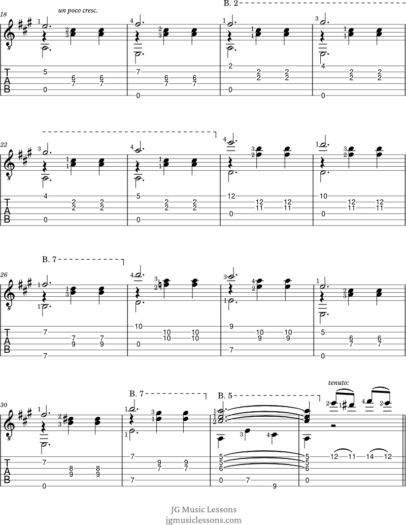 Gran Vals - Tarrega guitar tabs 2