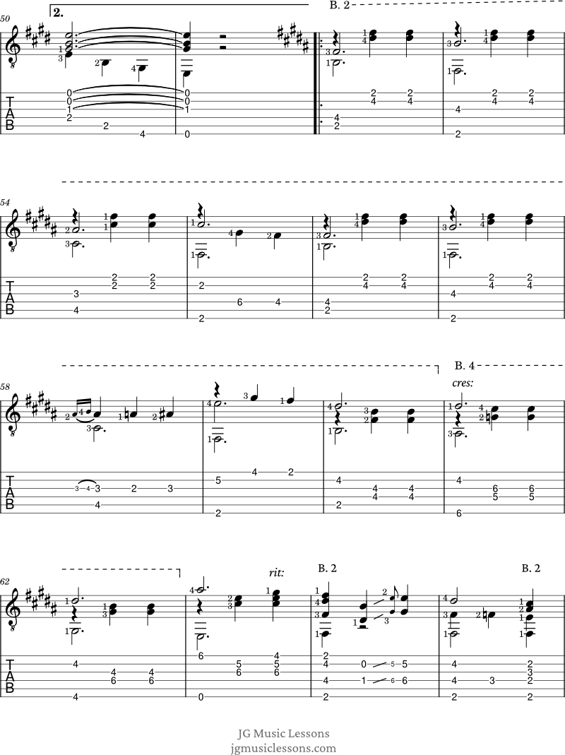 Gran Vals - Tarrega guitar tabs 4