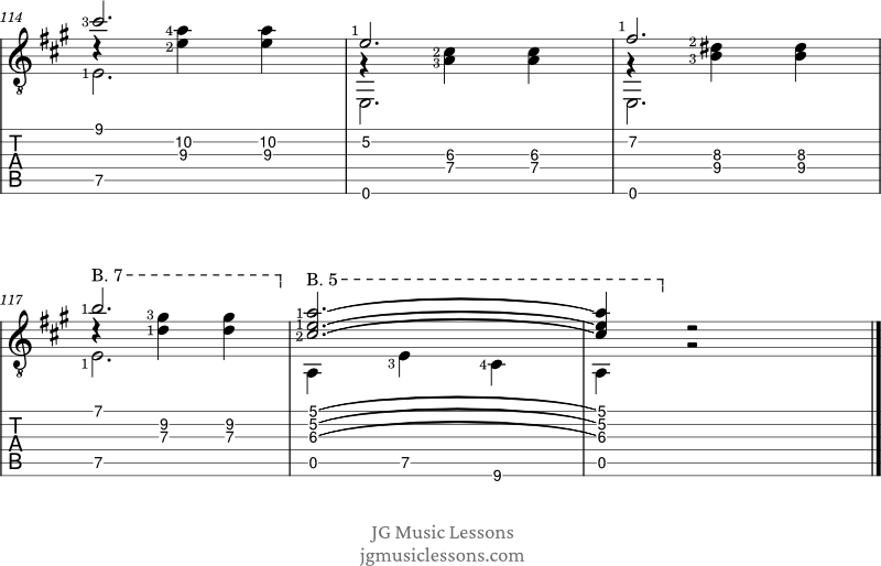 Gran Vals - Tarrega page 8 tabs