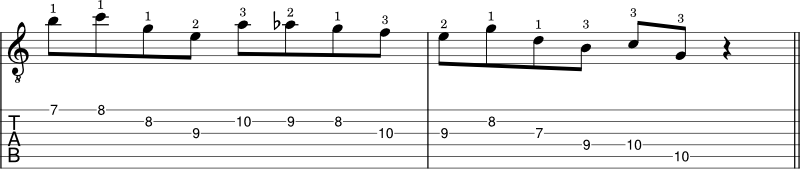 Major 6th diminished scale example 1