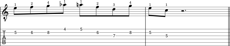 Major 6th diminished scale example 2