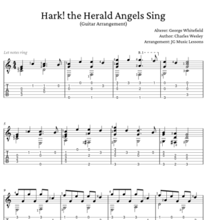 Hark The Herald Angels Sing guitar arrangement preview