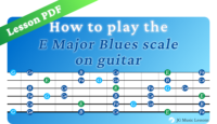 E Major Blues Scale - Lesson PDF