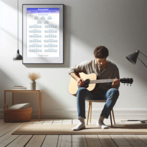 Essential Minor Blues Scales Guitar Chart - Printable - JG Music Lessons