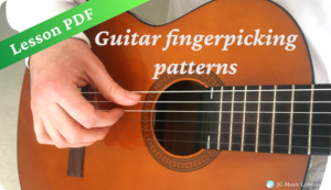 Master guitar fingerpicking patterns lesson pdf banner