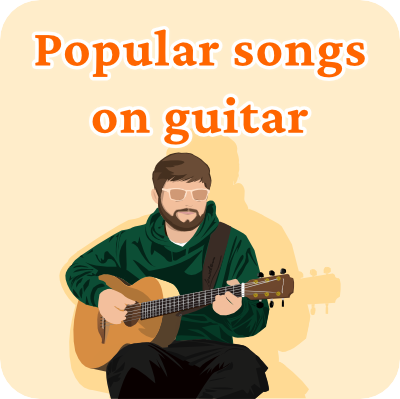 Popular Songs on guitar banner