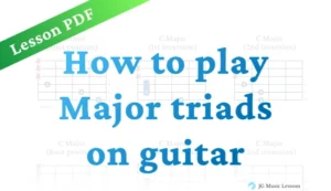 Major Triads Lesson PDFs design banner