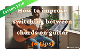 6 Simple Tips to Switch Guitar Chords Faster PDF banner